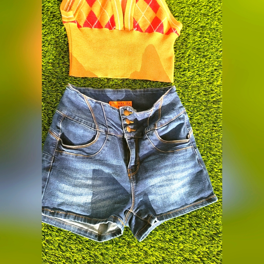 Wax Jean High-Waisted Denim Shorts - Size S - Super Comfy!